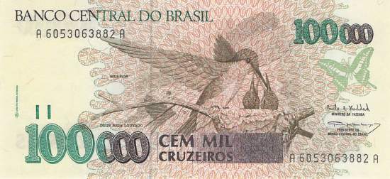 100000 Cruzeiros 1990